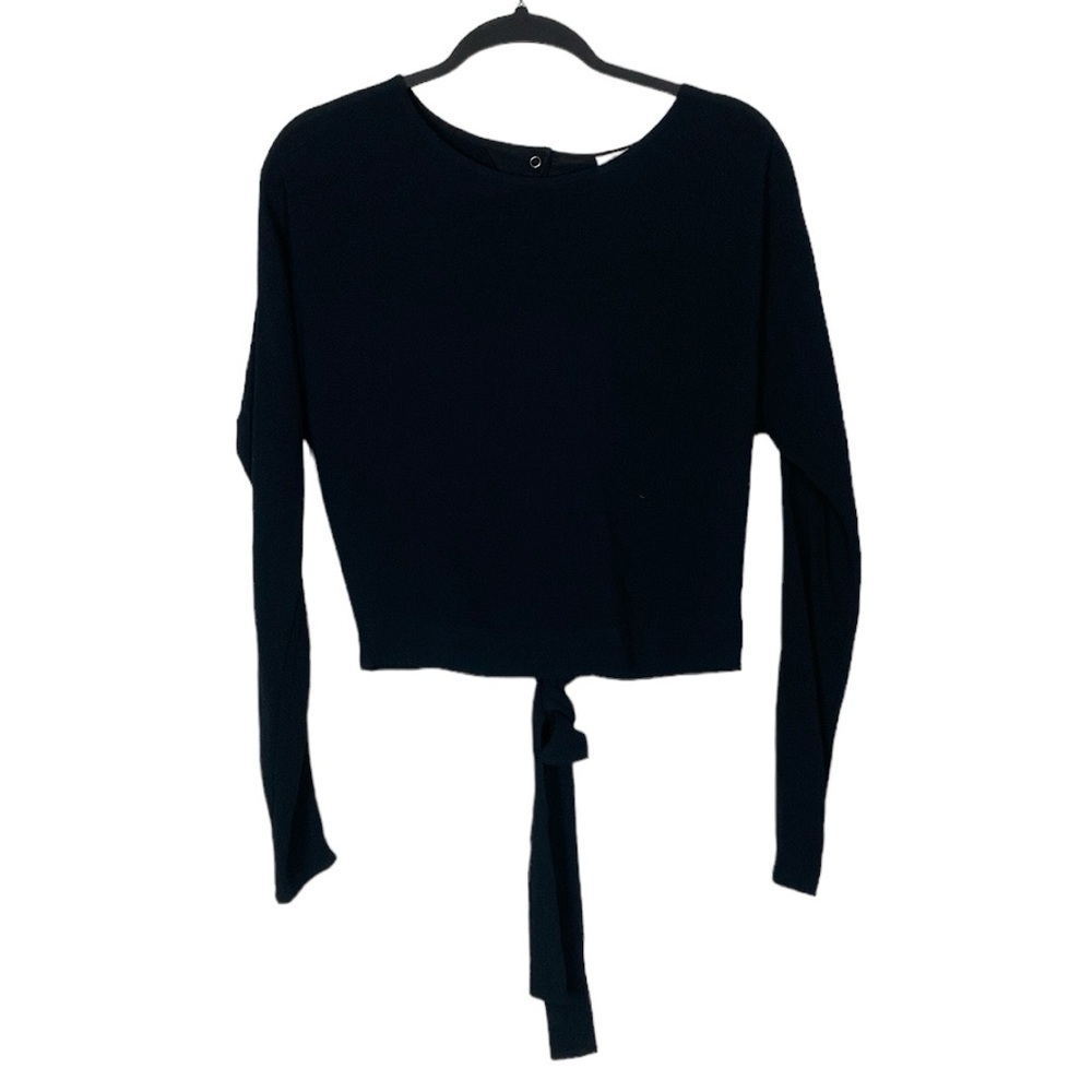 Wilfred black open back blouse